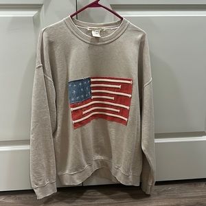 Free people X Tricia Fix American flag sweatshirt